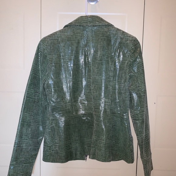 Alfani green leather jacket - Picture 3 of 3